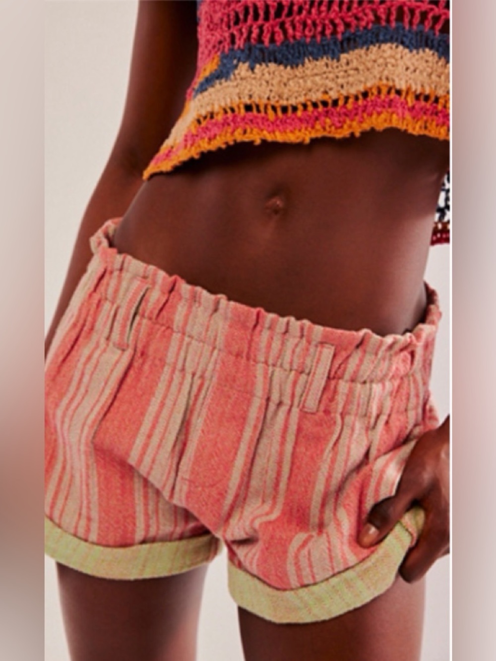 NWOT Free people Solar Flare Baja
Striped Shorts